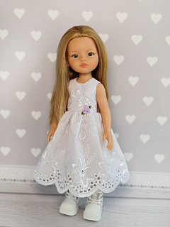 Длинное платье с цветком для кукол подружек Паола Рейна 32 см Paola Reina HM-BE-1003 #Tiptovara#